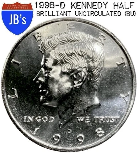 1998-D Kennedy Half Dollar 50c - BRILLIANT UNCIRCULATED (BU)