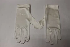 Cartier White Jewelry Watch Handling Microfiber Inspection Gloves Pair - Medium