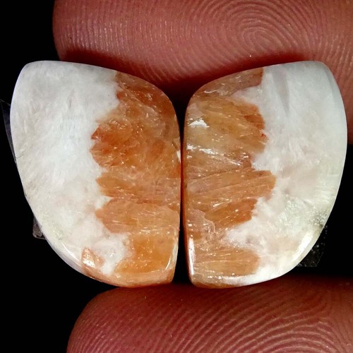 NATURAL PINK SCOLECITE DESIGNER MIX PAIR CABOCHON LOOSE GEMSPAIR PK107 - Imagen 54 de 101