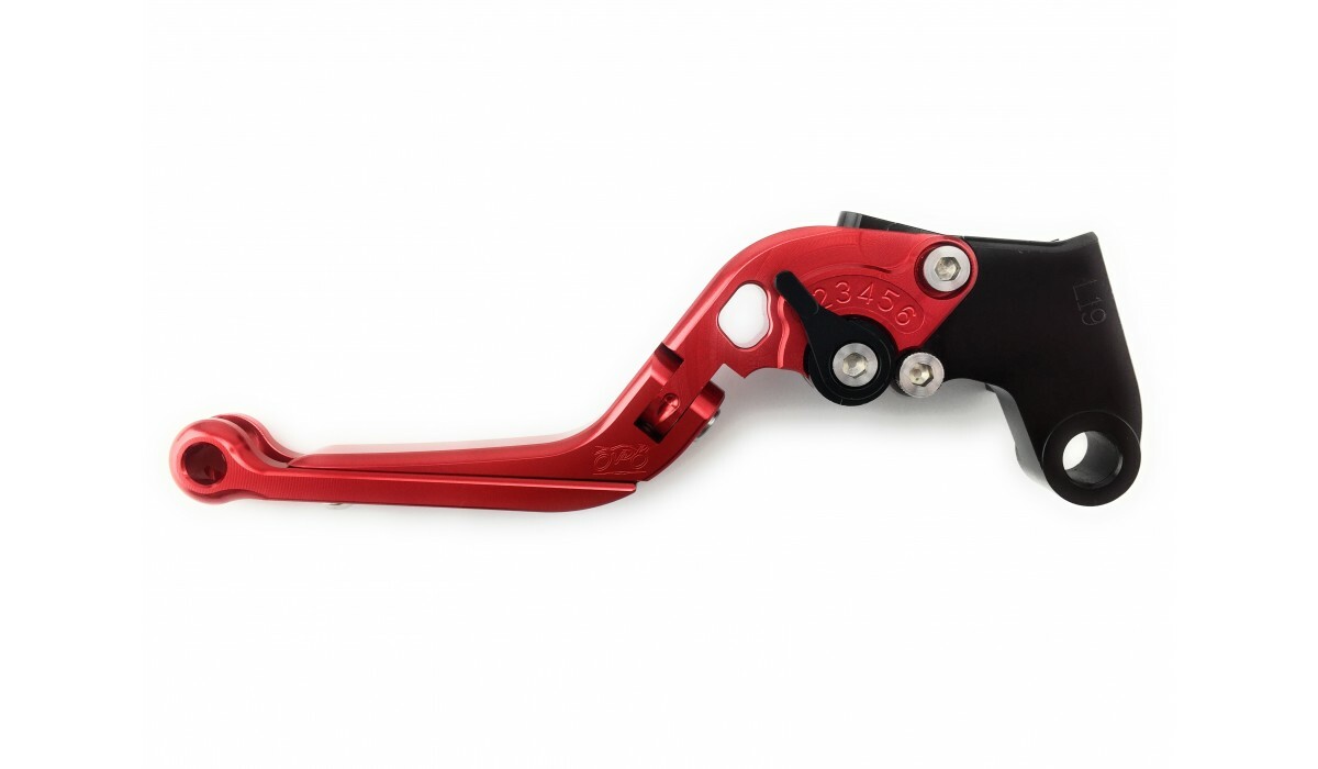 Leviers CNC Ducati SBK 848 rouge en alu taillé masse performance - 3