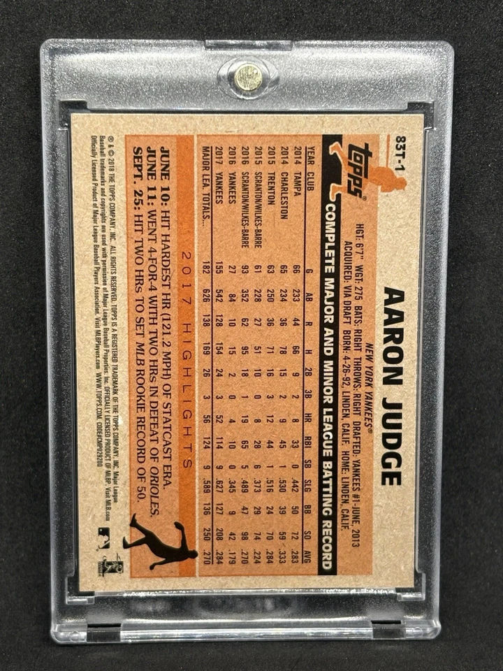 Tarjeta de inversión refractor novato Aaron Judge rara Topps cromada Yankees MVP COMO NUEVA Foto 2 de 2