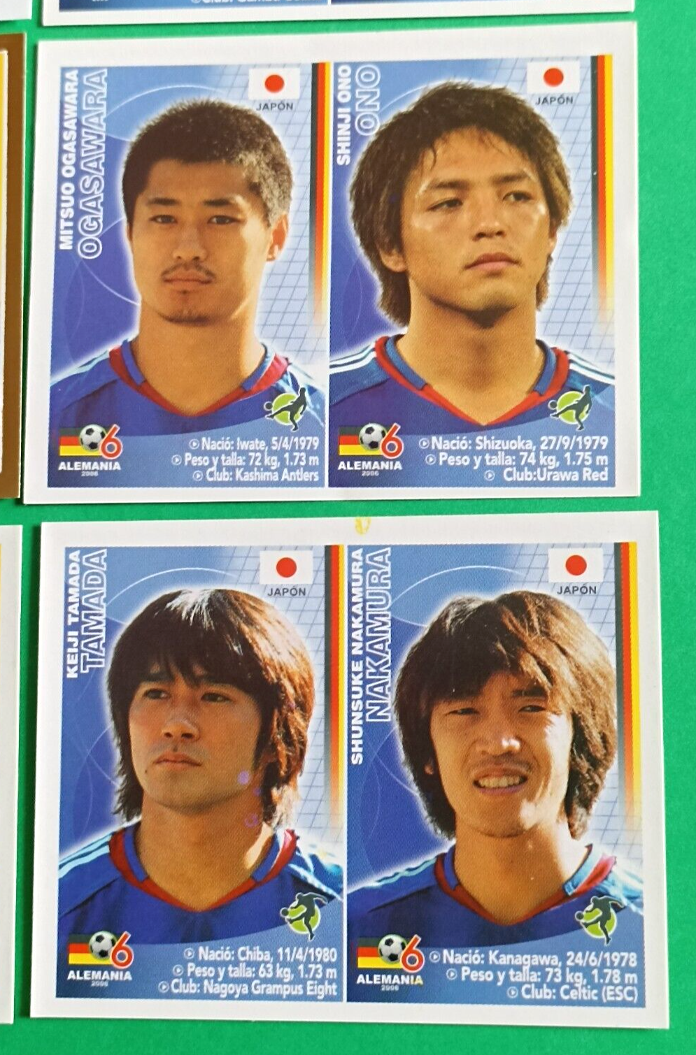 2006 Navarrete Germany World Cup FIFA - E24A JAPAN SOCCER TEAM Full Sticker