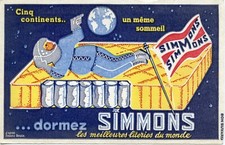 BUVARD / PUBLICITAIRE // LITERIES DU MONDE // SIMONS // D'APRES FRANCIS BOULIN