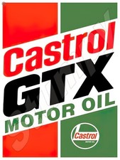 Castrol Gtx Motor Oil Metal Sign 9 X 12 Or 12 X 16