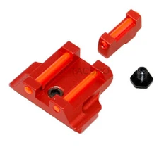 Red Anodized Aluminum Front & Rear Sight with Red Fiber Optic For Gl0ck 