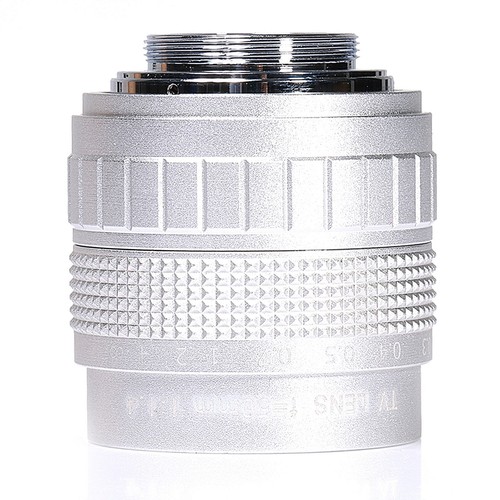 50mm f1.4 2/3" CCTV Lens C mount to M43 EPl3 EPM1 NEX 5 7 Pentex Q NIKON J1 Silv - Picture 4 of 10