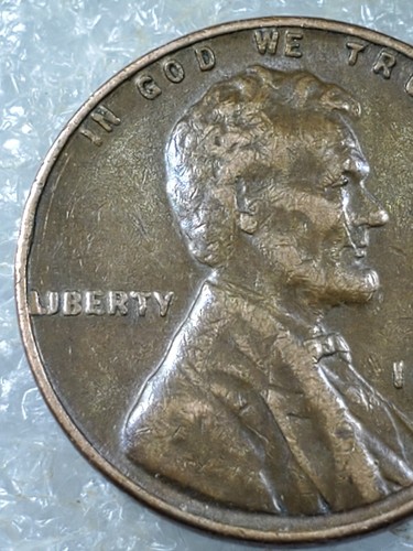 1948P Lincoln Wheat Cent Major Lamination Error On Reverse - Picture 4 of 24