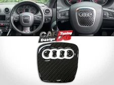 Carbon Steering Wheel Insert Badge Emblem Logo Sticker for Audi A4 S4 RS A5 Q5 
