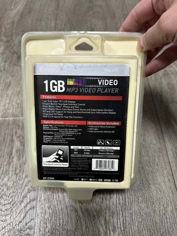 Coby MP-C7085 1GB MP4 Audio Video Player New And Sealed - Image 4 of 4