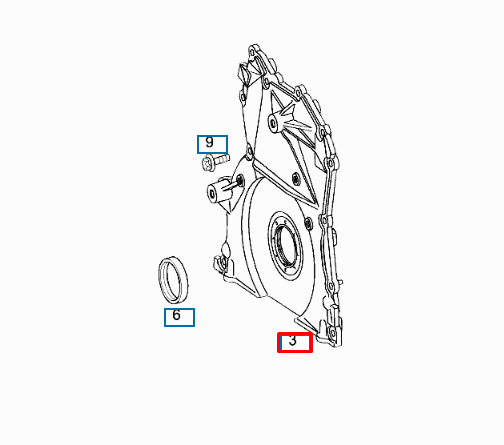MRCEDES BENZ ML W164 Engine Timing Case Cover A6420100033 NEW 