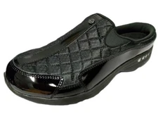 Easy Spirit Women'sTRAVEL TIME Comfort Mules, Black Patent Leather, 10 W