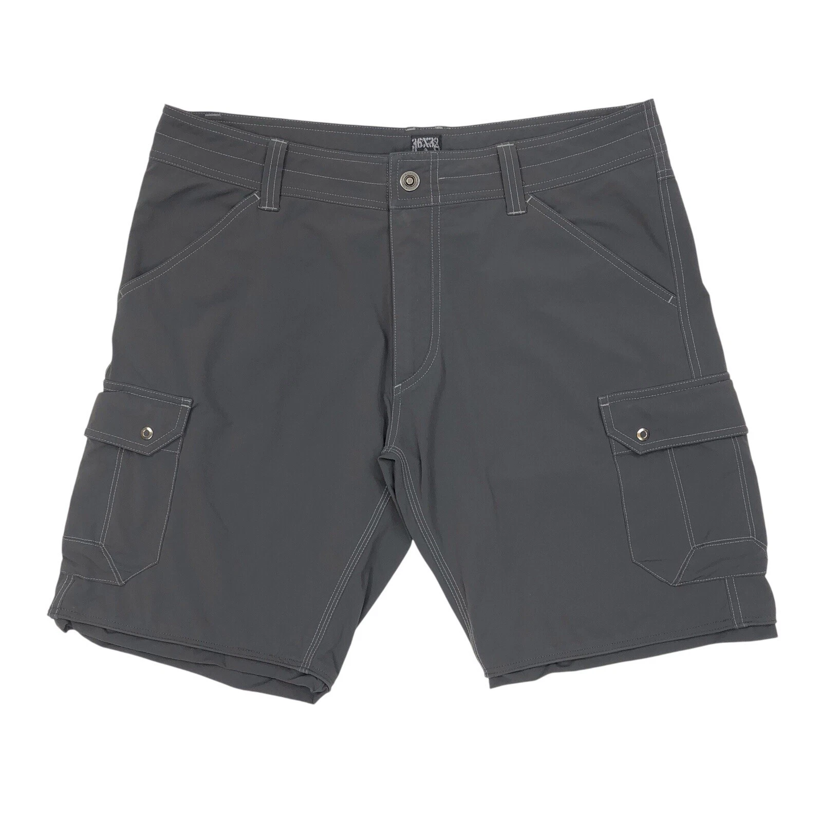 Kuhl Renegade Convertible Zip Off Cargo Short Men's 36 Gray 9" Inseam Hiking
