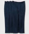 Cat & Jack Girls' 4/Pack Flat Front Stretch Uniform Skinny Pants Dark Blue Size8