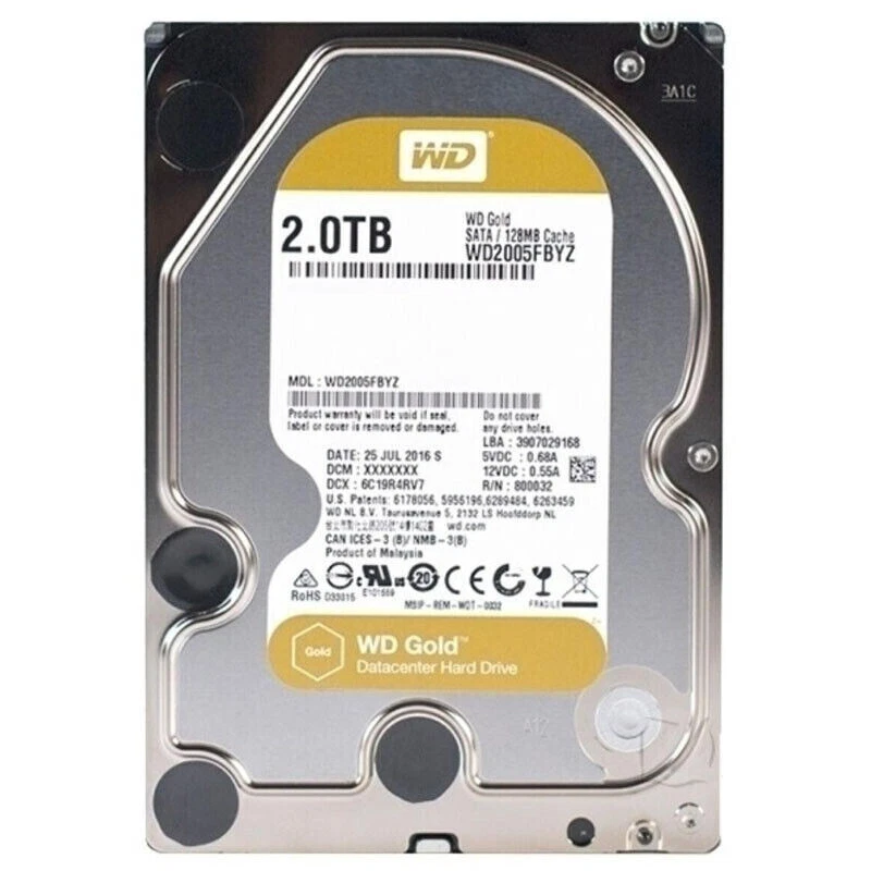 For Western Digital WD2005FBYZ Gold 2TB 7200RPM 128MB SATA 3.5"Internal HardDisk - Image 2 of 4
