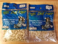 2 Packages Maxi Doll Hair M8502-Y41 Blonde 1.4 oz Covers 2 Sq Ft