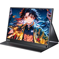 UPERFECT 16'' 144Hz Portable Monitor 2K QHD Display USB C Screen w/ Leather Case