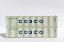 N Scale Containers - 405311 - Pack of two 40' Std Height Container - COSCO