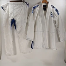 Sanabul Jiu Jitsu Gi & Pants Size A2 White/Blue Gently Pre-owned 