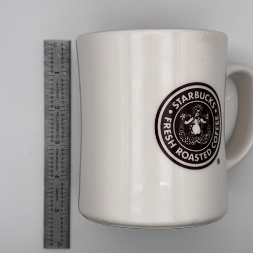 2008 Starbucks Coffee Mug 16oz Dual Logo Siren Brown Green Vintage Rare - Bild 8 von 8