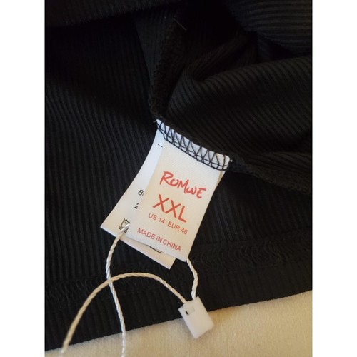 Canotta donna Romwe taglia XXL maglia a costine scollo a scoop cropped nuova - Foto 4 di 5