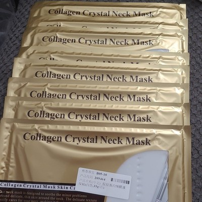 8 Collagen Crystal Neck Mask Sheets, Whitening, Moisturizing, Anti-Wrinkle, 35g