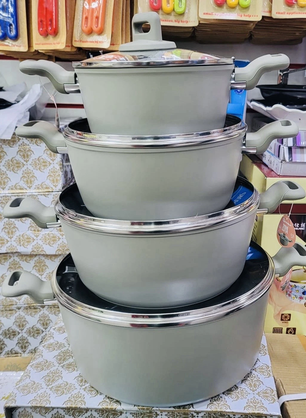 Professional Zoya Stockpot Set 4pc Induction Casserole 20-24-28-32cm