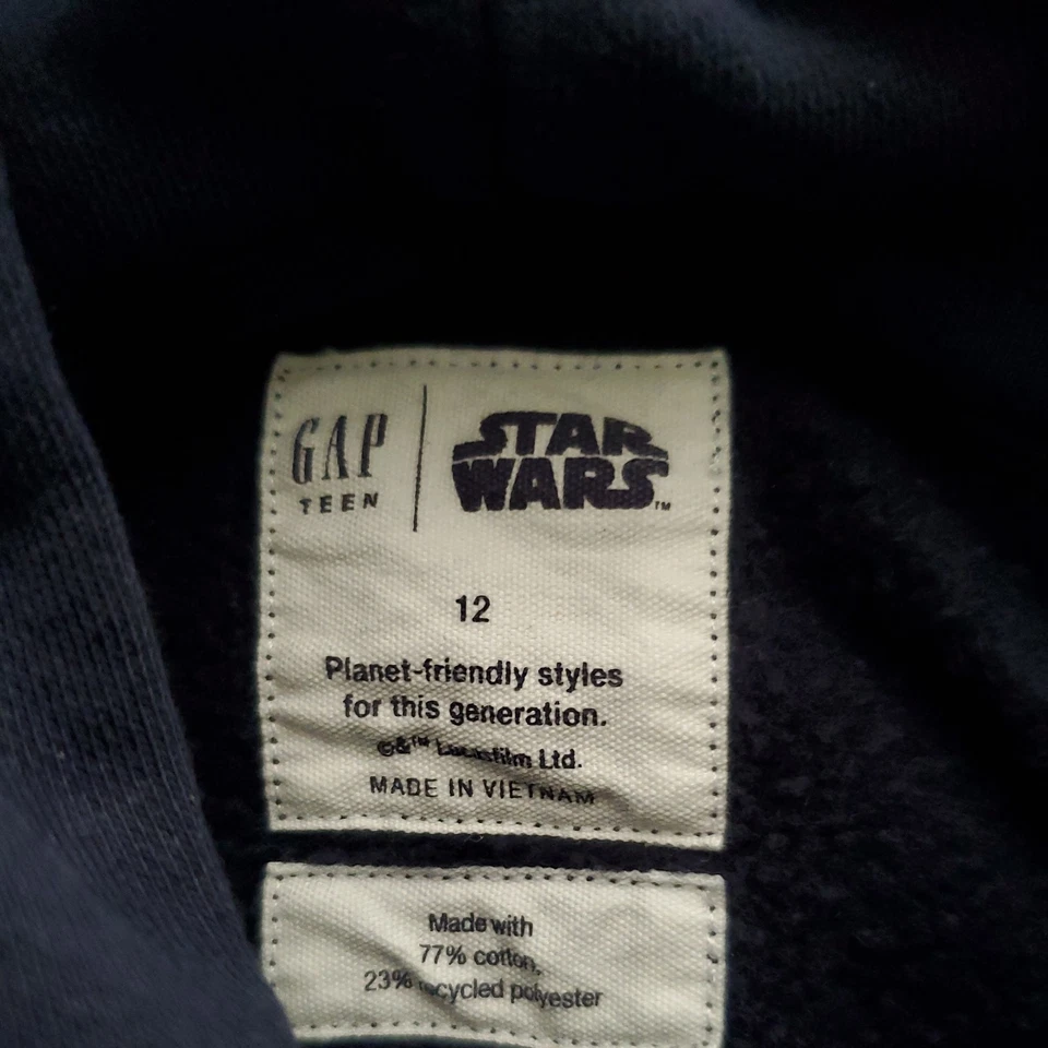 Gap Star Wars Hoodie 12 Navy Lucasfilm 50th Anniversary  Star Wars  Collectible - Image 4 of 4