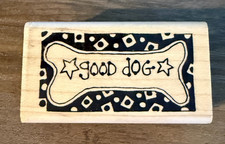 Paula Best  9828-B Good Dog Bone  Rubber Stamp J1