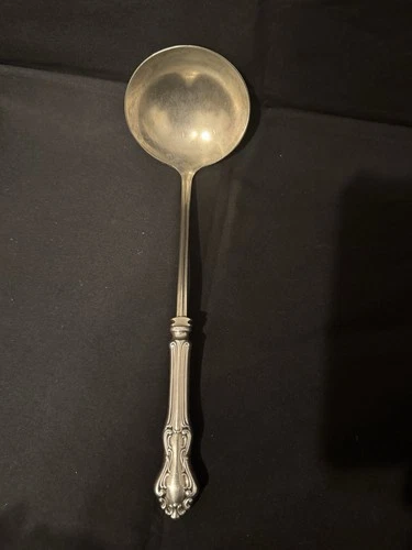 Antique Sterling Silver Solid Gravy Ladle