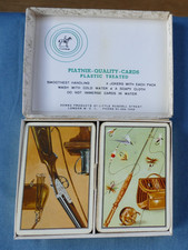 Carte da gioco Piatnik vintage - mazzo doppio in scatola - temi tiro e pesca