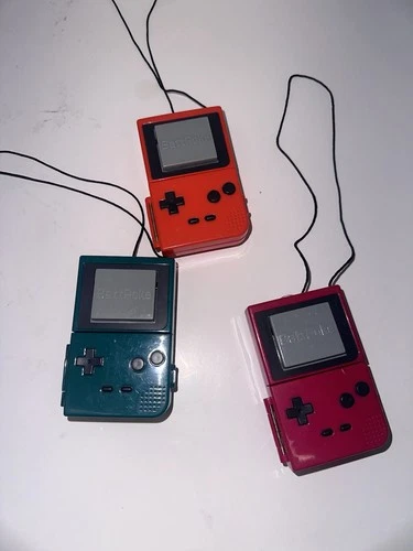 Vintage Three TOMY Pokemon BattPoke Pokeball Blaster Pokédex Toy Gameboy