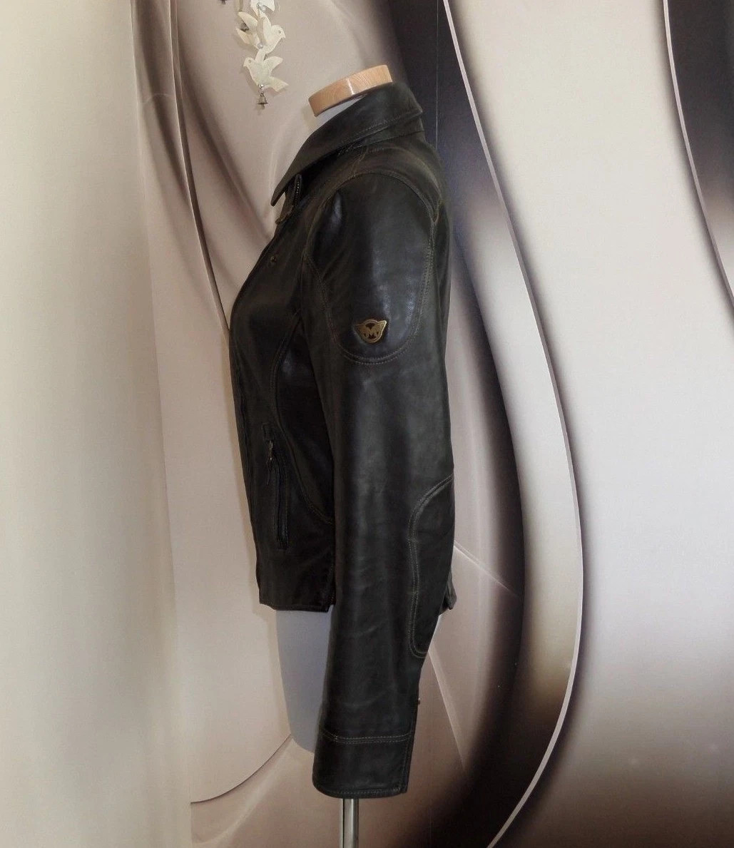 MATCHLESS SOHO Leather FITTED BIKER JACKET MADE IN ITALY SIZE 10 on vinted ' image 4