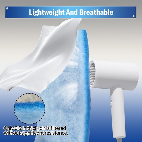 12"X120" 8 Electrostatic Cut to Size Air Filter Material, Blue & White, Cut t... - Picture 4 of 7