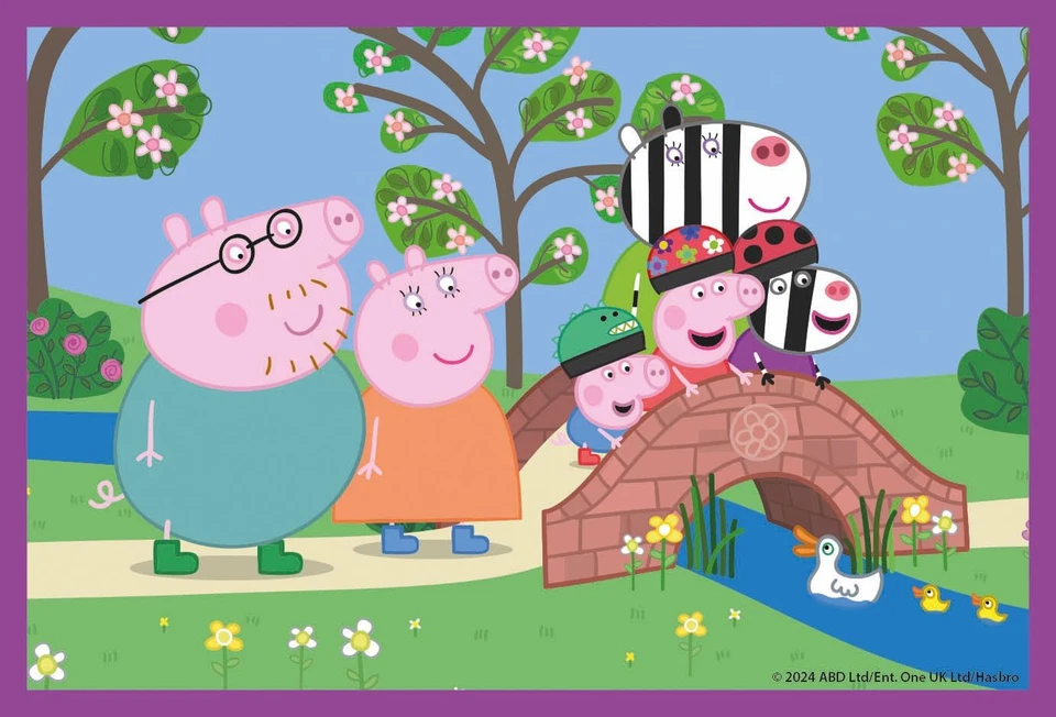 Peppa Pig-6 Pezzi Bambini 2 Anni, Cartoni Animati, Puzzle Cubi, Made in Italy, M - Immagine 2 di 4