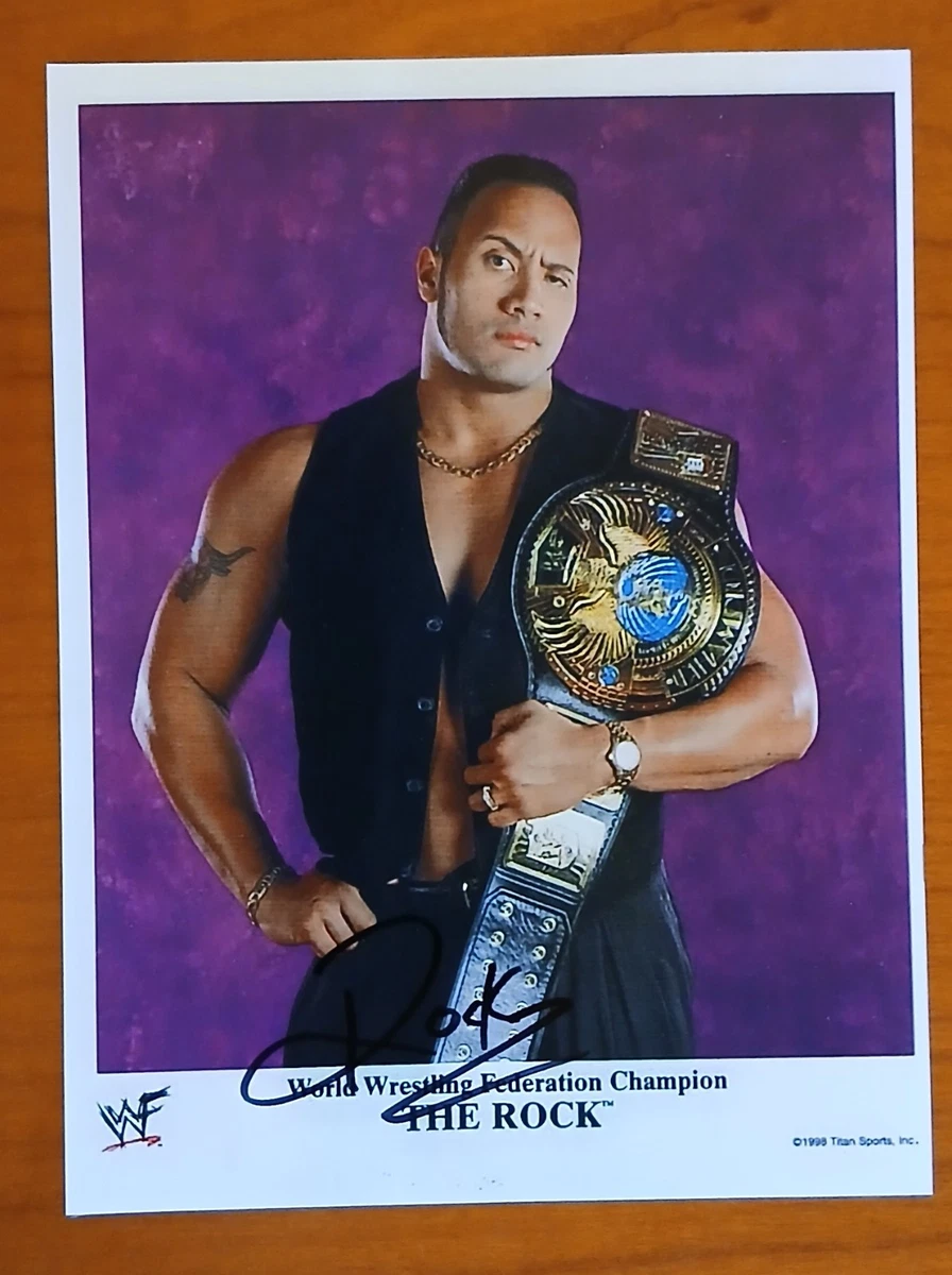 Dwayne Johnson WWE Wrestling Original Autographed Photos for sale