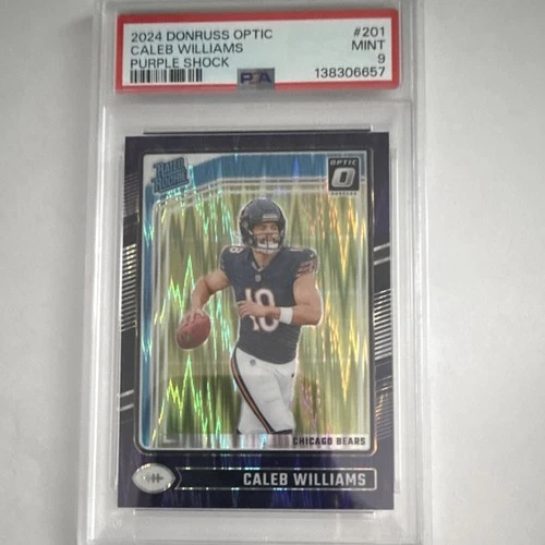 2024 Donruss Optic Caleb Williams #201 Purple Shock Rookie PSA 9 Bears
