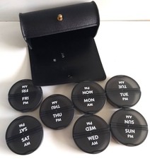 Boîte à pilules en simili cuir 7 jours quotidienne AM-PM support médicament étui organisateur de pilules