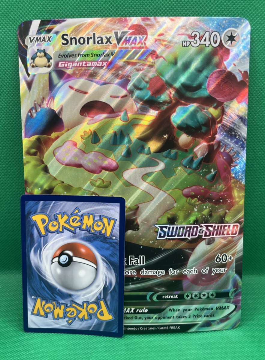 Pokémon TCG Snorlax VMAX JUMBO Card 142 Gamestop Promo Sword