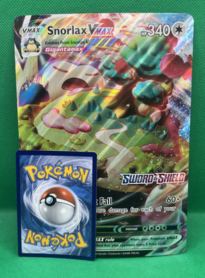 Pokémon TCG Snorlax VMAX JUMBO Card 142 Gamestop Promo Sword