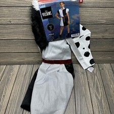 NWT Disney Villains Cruella Girls Medium 7 8 Halloween Costume