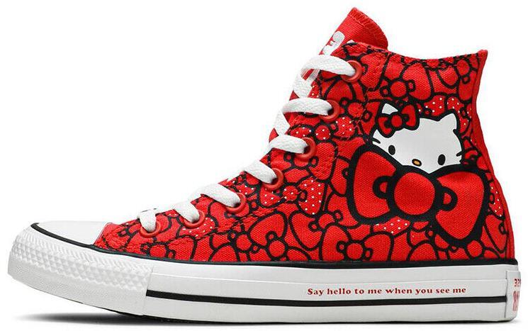 Size 9 - Converse Hello Kitty x Chuck Taylor All Star High Red W