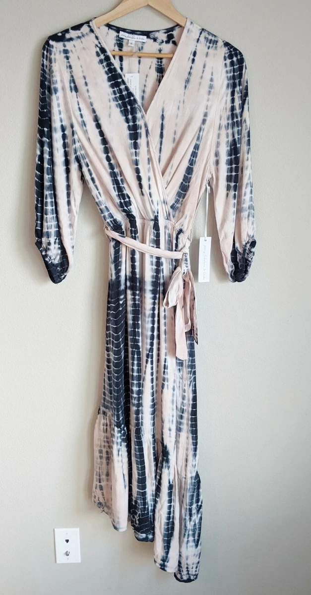 Blue blush wrap clearance dress