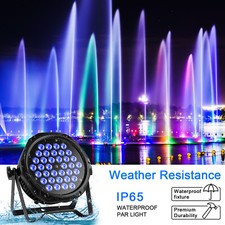 Waterproof LED Par Light 360W 4in1 RGBW Par Can Lighting DMX Stage DJ Disco