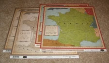 Carta Bella 12x12 Double Sided Scrapbook Papers(4) ~ Travel Map......France