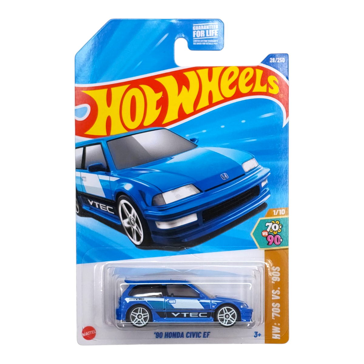 Hot Wheels ホットウィール Honda Civic EF ミニカー HOT WHEELS '90 Honda Civic EF Blue Car HW: '70s VS '90s JDM