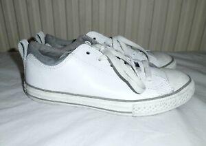 CONVERSE ALL STAR Lo White Real Leather Trainers Junior UK 4 EU 37 US 4.5 |  eBay