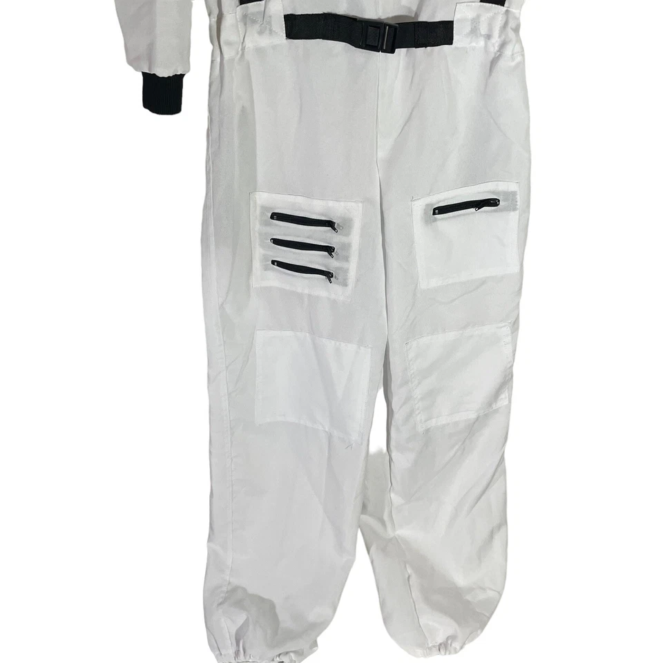Disfraz de astronauta de la NASA adolescente talla única blanco 1 pieza mono comandante envolturas inferiores Foto 4 de 4