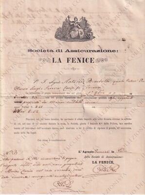 1868 PADOVA Insurance Company LA FENICE letterhead
