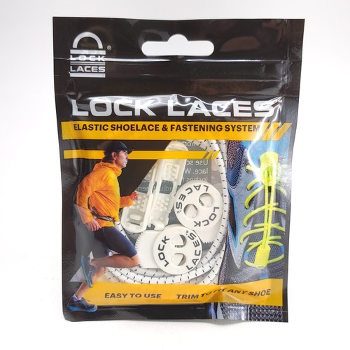 Picture of New LOCK LACES Elastic Shoelace & Fastening System White Hiking Running ...