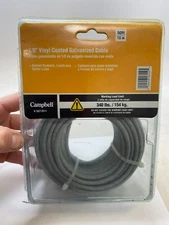 Campbell 5977011 Vinyl Coated Cable,  1/8" Dia, 50' Length, 340 lbs WLL